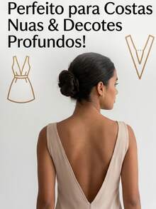 Invisible Adhesive Bra Kit, Breast Lifting Tape, Silicone Nipple Protector, Strapless Up Effect, Bunny Breast Cover, Party Dresses, Dates, Weddings, Travel, Holidays, Festivals, Brides, Summer, Strapless Lingerie, Backless Invisible Bra, Women's Lingerie Accessory Kit - 杏色 - 查看 6