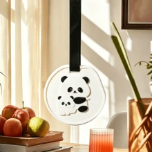 1 viên đá thơm thạch cao hình gấu trúc, đá thơm 3D nổi cho phòng khách, phòng ngủ, tủ quần áo, xe hơi, quà tặng ngày thiếu nhi, Giáng sinh, máy khuếch tán hương thơm, kích thước 6.5*6*cm - Trà hương gấu trúc - Xem 8