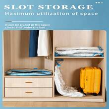 Vacuum Storage Bag Kit, 5 Pieces, 50x60cm, With Manual Pump, Compact, Airtight, For Home Organization In Bedrooms And Wardrobes. - Xem 9