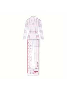 1pc Fashion Design Ruler,Body Template Ruler,Design Technique Tool,Women's Clothing Design Human Body Fashion Dynamic Diagram Ruler Hand-Painted Model Effect Diagram Template,Creative Transparent Acrylic Ruler Ruler Simple Scale Plastic Drawing Ruler - Multicolor - View 5
