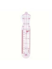1pc Fashion Design Ruler,Body Template Ruler,Design Technique Tool,Women's Clothing Design Human Body Fashion Dynamic Diagram Ruler Hand-Painted Model Effect Diagram Template,Creative Transparent Acrylic Ruler Ruler Simple Scale Plastic Drawing Ruler - Multicolor - View 6