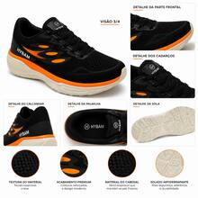 Men's Athletic Shoes For Gym And Running Fitness Men's Gym Shoes Promotion Style, Comfort And Performance At An Affordable Price Simple Athletic Lace-Up - 黑色/橙色 - 查看 5