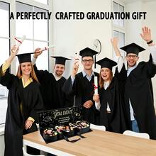 Graduation Gift Box 2026, Grad Letter Shaped Fillable Cardboard Box 16.42"X5.51"X1.5" DIY Graduation Gift Ideas Boxes Grad Letters Boxes For Graduates High School College Party Favors - View 3