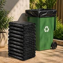 Large Heavy Duty Trash Bags – Thick, Durable Garbage Bags For Home, Garden & Cleaning, Multipurpose Household Essentials - Black - View 9