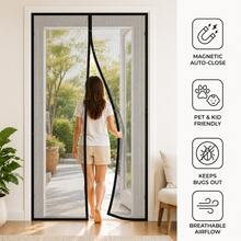 1pc Magnetic Mosquito Net Door, Thickened Mesh Self-Closing Magnetic, Hands-Free, Suitable For Patio And Balcony, Essential Home Item For Summer - 1PC - View 3