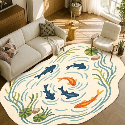 Alfombra de terciopelo crema con patrón de conchas 3D, estilo fresco del océano, adecuada para alfombra de baño, felpudo, alfombra pequeña, alfombra, decoración del hogar, alfombra de exterior, lavable