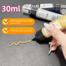 Bộ bút vẽ nghệ thuật nổi 3D, 8 màu, 4 hộp, dung tích lớn 30ml, thích hợp cho tranh kính màu, chạm khắc DIY và nghệ thuật đá. - Bút vẽ đường viền 3D - Xem 5