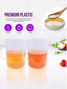 1 pieza Taza medidora de líquidos de plástico, taza multiusos para hornear y cocinar, herramienta esencial de cocina - Multicolor - Ver 8