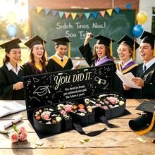Graduation Gift Box 2026, Grad Letter Shaped Fillable Cardboard Box 16.42"X5.51"X1.5" DIY Graduation Gift Ideas Boxes Grad Letters Boxes For Graduates High School College Party Favors - View 4