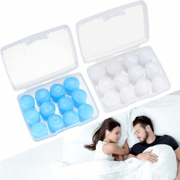 6/12 pièces Bouchons d'oreille souples et réutilisables en silicone, convenant pour les concerts de musique, la natation, les ronflements, les avions et plus encore. Confortable, réduction du bruit, design unisexe. Excellent cadeau pour les livreurs et plus encore