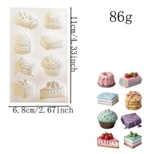 Creative Mini Dessert Shaped Candy Silicone Mold, Elegant Floral Rose & Daisy Chocolate Silicone Mold, Reusable Kitchen Baking Tool For Cookies, Gum, Super Light Clay Cream Decoration, DIY Resin - View 10