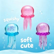 Jellyfish Squishy Fidget Toy, Squishy,Silicone Octopus Water Play Squeeze Toy, Slow Rising Stress Relief Props,Paper Box Packaging - Multicolor - View 2