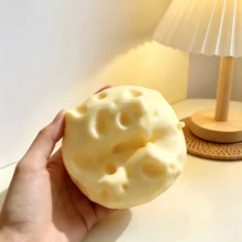 淺黃色起司椰子油奶油起司捏捏樂，柔軟麵團觸感，奶油內芯，靜音擠壓紓壓玩具，柔軟 Q 彈捏捏樂，奶油捏捏樂，女孩玩具，可擠壓，起司，捏捏樂外皮，巨型捏捏樂 - 彩色 - 查看 5
