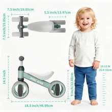 The Baby's First Walking Car Baby Balance Bike Perfect First Vehicle For Toddlers 1+ Years Old Birthday Gift For One-Year-Old Children First Riding Experience No Battery Needed, Christmas Gifts Halloween Gifts - Black - View 9