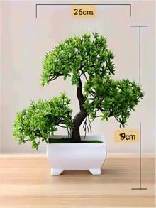 1件盆栽人造植物花卉套裝，塑料花家居裝飾，室內桌面中心裝飾，客廳用假綠植，可重複使用的裝飾飾品，人造植物，戶外用人造花，附盆人造植物 - 白色 - 查看 4