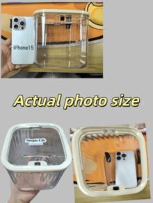 Storage Box With Transparent Pop-Up Lid - Waterproof Storage Box, Suitable For Capsules And Detergents | Can Be Used For Outdoor Camping, Bathroom, Kitchen, Bedroom, Office Supplies, Dorm Essentials, Travel Essentials, Cosmetics Storage - Multicolor - View 3