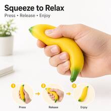 Juguete apretable de plátano, diseñado con resistencia a la presión que aumenta gradualmente, divertido y aliviador del estrés, adecuado para fiestas y regalos de cumpleaños - Multicolor - Ver 3