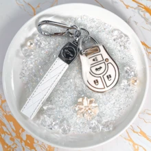 Ốp bảo vệ chìa khóa 4 nút cạnh thẳng, vỏ bảo vệ toàn diện cho Teana/Altima/Rogue, họa tiết hình thoi trang nhã. - Bộ dây có logo xe hơi - Xem 12