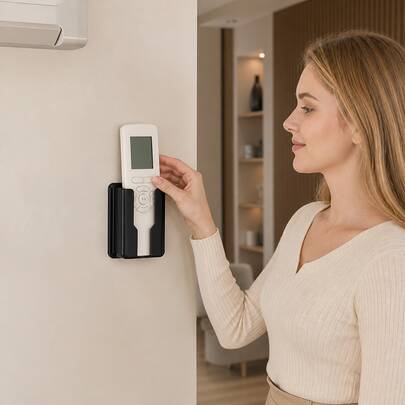 Giá đỡ sạc điện thoại dán tường kiêm hộp đựng điều khiển từ xa, đặt nằm ngang, thích hợp cho điện thoại, quà tặng Giáng sinh, Halloween, mùa hè, mùa đông, Ngày Valentine, Năm mới, Lễ Phục sinh, quà tặng cho người yêu, mẹ, vợ, bạn bè, sinh nhật, vật dụng cần thiết khi đi du lịch.