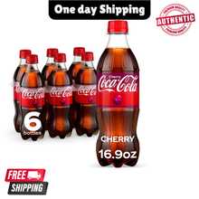 Coca-Cola Cherry Flavor Cola Soft Drink Bottles 6-Pack, 16.9 Fl Oz Refreshing Beverage - 15g - View 1