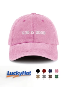 1件水洗棒球帽，印有GOD'S FAVORITE，復古爸爸帽中性款，Y2K街頭風遮陽帽，適合男士女士，夏季旅行與日常穿著 - god is good - 查看 19