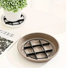 5-Piece Planting Tray Set: Brand New Drainage Rack, Corrosion Resistant, Reusable Mesh Mat, Breathable Plastic Base, Round Plastic Plant Tray Set, Indoor And Outdoor Plant Riser, Plant Pot Holder, Suitable For Indoor And Outdoor Gardening Activities. - Multicolor - View 9