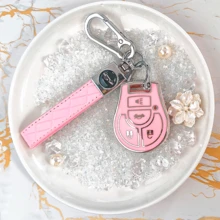 Ốp bảo vệ chìa khóa 4 nút cạnh thẳng, vỏ bảo vệ toàn diện cho Teana/Altima/Rogue, họa tiết hình thoi trang nhã. - Bộ dây có logo xe hơi - Xem 14