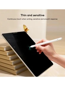 XINHONGYU 1片平板電腦隱私螢幕保護貼，隱私保護，防偷窺，曲面邊緣設計，耐刮，全螢幕覆蓋，強力防指紋，靈敏觸控，非玻璃材質，霧面紙感紋理，相容於 Ipad 11代 (2025 A16)、10代 (10.9 吋)、Air 13/11 吋 (M4/M3/M2, 2025/2024 機型) 及 Pro 12.9 吋 - 黑色 - 查看 3