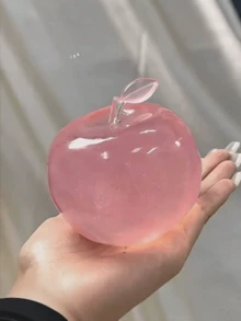 1pc Ocean Apple Squeezable Toy, Pink And Green Crystal Apple Slow Rebound Stress Relief Toy, Handmade TPR Material, Ultra Soft Squeezable Apple Toy, Realistic Sensory Stress Relief Toy, Stress Ball Finger Toy, Adult Stress Relief Toy, Anxiety Relief Sensory Finger Toy, Relaxation Gift Set - Multicolor - View 9
