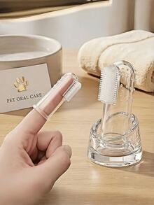 1/2/4pcs Must-Have Viral Pet Oral Care Tool Soft Silicone Comfort-Fit Dog & Cat Finger Toothbrush For Precise At-Home Cleaning Removes Plaque & Tartar For Fresh Breath Vital For Daily Gum Health Routine Preferred By Small Breed Owners Gentle Silicone Pet Dental Brush Easy To Use Fingertip Toothbrush For Puppies Kittens Small Medium Large Dogs Cats Effective Pet Teeth Cleaning Tool To Eliminate Bad Breath Prevent Gum Disease Build Professional Vet-Recommended At Home Pet Dental Care Kit Essential Pet Grooming Supplies For Daily Oral Hygiene Perfect Finger Brush For Easy Deep Cleaning. - View 3