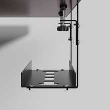 Drill-Free Desktop Cable Management Tray, Home Storage Organizer - Suitable For Organizing Wires, Power Strip Brackets, And Equipped With Cable Ties And Mounting Clips. Wall-Mounted Hidden Cable Channel Rack, Adjustable Length Cable Shelf, Desktop Organizer Storage Rack, Router And Data Cable Bracket, Cable Management Box. Perfect For Home, Office, Desk, Bedroom And Living Room Use. - Black - View 6