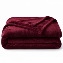 Microfiber Blanket Throw 2.40m X 2.00m Sofa Decoration For Couples - 紅木色 - 查看 2