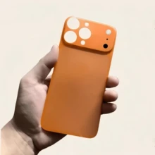 Compatible With IPhone 13 Pro, 14 Pro, 15, 16 Fashionable Back Sticker Film, Vibrant Orange Soft Back Film, Can Be Converted To 17 Pro/17 Pro Max, Matte Anti-Scratch PMM Material Phone Protective Film - Orange - View 8