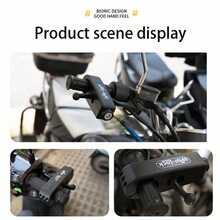 Universal Motorcycle Throttle Lock - Portable 3-Hole Handlebar Lock Suitable For Scooters, E-Bikes, Mopeds, Anti-Theft Clamp With Integrated Brake Lever, Adjustable Black Clamping Device - A - View 4