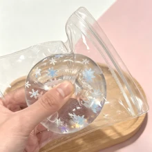 2026新款麦芽慢回弹软萌玩具,内置雪花图案,冰晶般透明外观,可缓解办公桌压力,通勤伴侣,居家放松,情侣/情人节/周年纪念礼物 - 彩色 - 查看 5