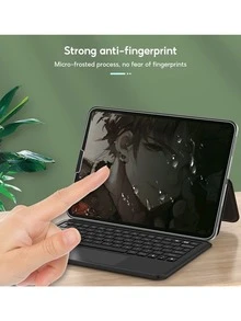 XINHONGYU 1片平板電腦隱私螢幕保護貼，隱私保護，防偷窺，曲面邊緣設計，耐刮，全螢幕覆蓋，強力防指紋，靈敏觸控，非玻璃材質，霧面紙感紋理，相容於 Ipad 11代 (2025 A16)、10代 (10.9 吋)、Air 13/11 吋 (M4/M3/M2, 2025/2024 機型) 及 Pro 12.9 吋 - 黑色 - 查看 5