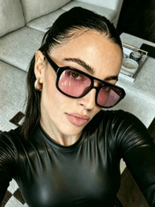 女款方形多色雙橋復古時尚眼鏡，海灘配件，適合夏季海灘度假、戶外旅行、禮物 - 彩色 - 查看 9