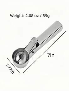 2PCS Non-Stick Ice Cream Scooper Stainless Steel Dual-Use Melon Baller Tool Easy Demoulding Labor-Saving Durable Rust-Proof Easy Clean Mess-Free Compact Kitchen Gadget For Dessert Fruit Platter Family Dinner Home Accessory Travel Size No Waste - Multicolor - View 11
