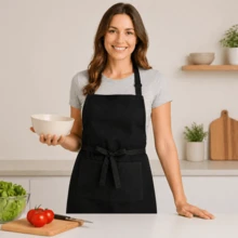 1pc Adjustable Apron With Long Tie, 2 Pockets, Waterproof Cooking Chef Apron - Multicolor - View 6
