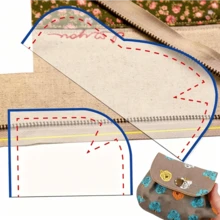 Plantilla de costura para monedero lindo, plantilla acrílica transparente para patchwork, regla multifuncional de costura y patchwork DIY para bolsos, adecuada para dibujar patrones de patchwork y manualidades DIY, plantilla de corte para amantes de la artesanía - A - Ver 2