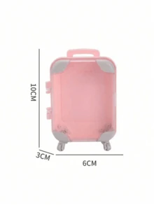 1pc Mini Suitcase - Durable Colorful ABS Trolley Case, Suitable For Teenagers And Storage Use - Dollhouse - Perfect For Travel, Jewelry Box,Makeup Storage - View 3