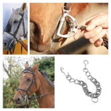 Cadena de acero inoxidable tipo eslabón para brida de caballo - Blanco - Ver 5