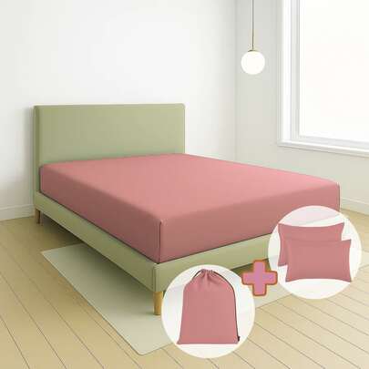 DuVlo Sábana De Cajón + 2 Fundas De Almohada Microfibra + Bolsita tacto algodón, de microfibra súper suave, diseños modernos, todas las medidas, Individual, Matrimonial, Queen y King