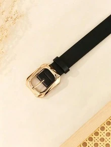 3件組金色幾何方形扣腰帶，適合休閒、正式、復古、戶外穿著，女款，S號，適用於休閒洋裝、大尺碼，秋季必備 - 彩色 - 查看 8