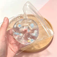 2026新款麦芽慢回弹软萌玩具,内置雪花图案,冰晶般透明外观,可缓解办公桌压力,通勤伴侣,居家放松,情侣/情人节/周年纪念礼物 - 彩色 - 查看 4