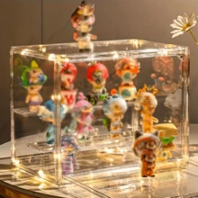 带门亚克力展示柜，适合收藏品展示，有机玻璃展示盒 - 彩色 - 查看 4