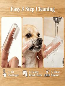 1/2/4pcs Must-Have Viral Pet Oral Care Tool Soft Silicone Comfort-Fit Dog & Cat Finger Toothbrush For Precise At-Home Cleaning Removes Plaque & Tartar For Fresh Breath Vital For Daily Gum Health Routine Preferred By Small Breed Owners Gentle Silicone Pet Dental Brush Easy To Use Fingertip Toothbrush For Puppies Kittens Small Medium Large Dogs Cats Effective Pet Teeth Cleaning Tool To Eliminate Bad Breath Prevent Gum Disease Build Professional Vet-Recommended At Home Pet Dental Care Kit Essential Pet Grooming Supplies For Daily Oral Hygiene Perfect Finger Brush For Easy Deep Cleaning. - View 1