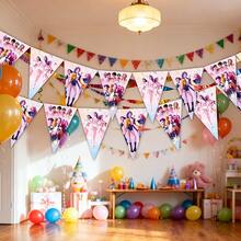 Elegant Pink Triangle Hanging Flag Versatile Decor Item Ideal For Bedroom Wall Decoration Concert On-Site Styling Fan Activity Scene Arrangement Themed Decor Matching Personal Hobby Collection And Photo Shooting Use Random Delivery - Multicolor - View 6