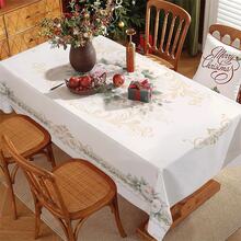 1pc Floral Print Tablecloth, Suitable For Indoor/Outdoor Party And Home Decor, Rectangular Dining Table Cover, Elegant Rectangular Tablecloth For Kitchen, Party And Picnic - MultiWarna - View 28