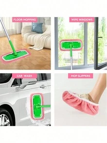 4/2/1pc Reusable Mop Cloth, Dry/Wet Dual-Use Flat Mop Pad, Washable, Suitable For Hardwood Floor Cleaning: Durable, High Absorbency, Suitable For Dry/Wet Cleaning, Compatible With Most Flat Mops, Mop Head Not Included | High Absorbency Material - A - View 7